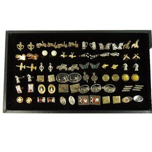 Huge Lot of Cufflinks 35 Pairs Vintage and Designer Cuff Links w Tray
